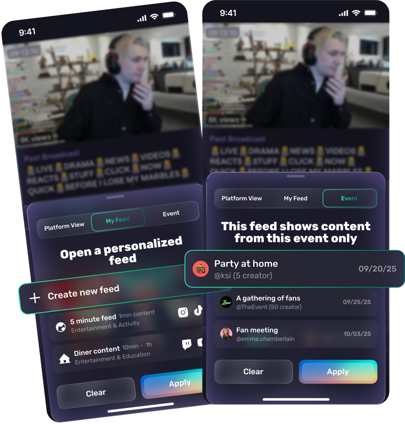 Dusky personalized feed interface